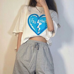 T084-P25 纯棉短袖T恤 宽松百搭美式潮牌男女同款休闲上衣图片