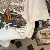 T0303-P25美式复古印花图案印花纯棉T夏装短袖T恤情侣款，女装T恤，星座617A-2