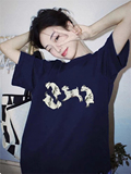 T0328-P25夏季新款港味宽松显瘦休百搭上衣印花圆领短袖T恤女春，女装T恤，星座617A-2