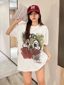 T0224-P25 大码短袖 圆领t恤女夏季胖mm显瘦遮肚子半袖上衣潮t,女装T恤,星座617A-2