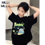 T0146-P25纯色T恤纯棉印花宽松夏季男女装短袖T，女装T恤，星座617A-2