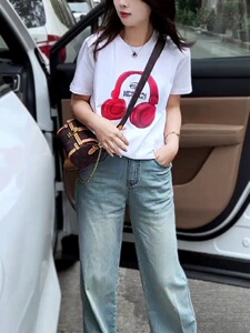 T0930-P25白色短袖T恤女2025夏季新款设计感百搭上衣