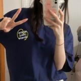 T0151-P25美式潮牌男女同款休闲上衣2024纯棉短袖T恤宽松百搭，女装T恤，星座617A-2