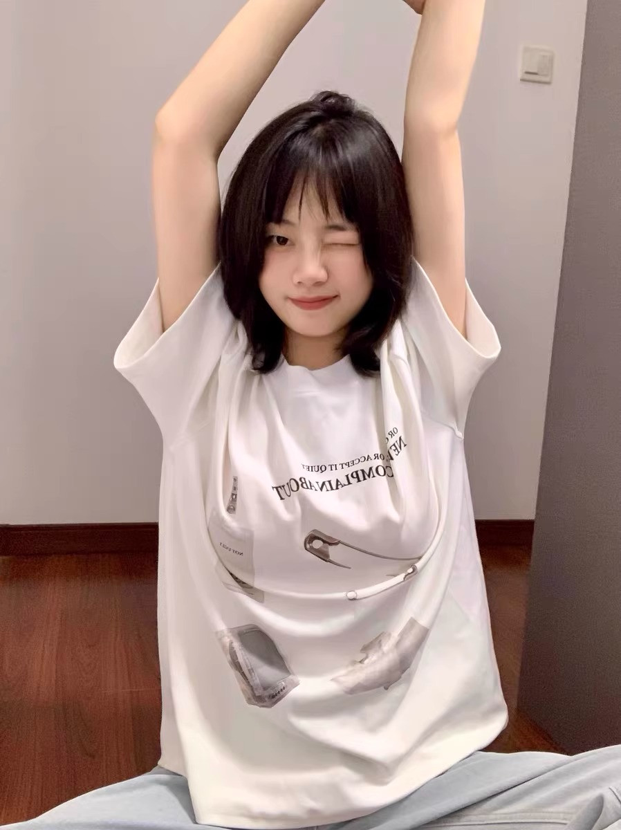 T0936-P25美式复古设计感小众印花潮宽松纯棉短袖T恤男女上衣,女装T恤,星座617A-2