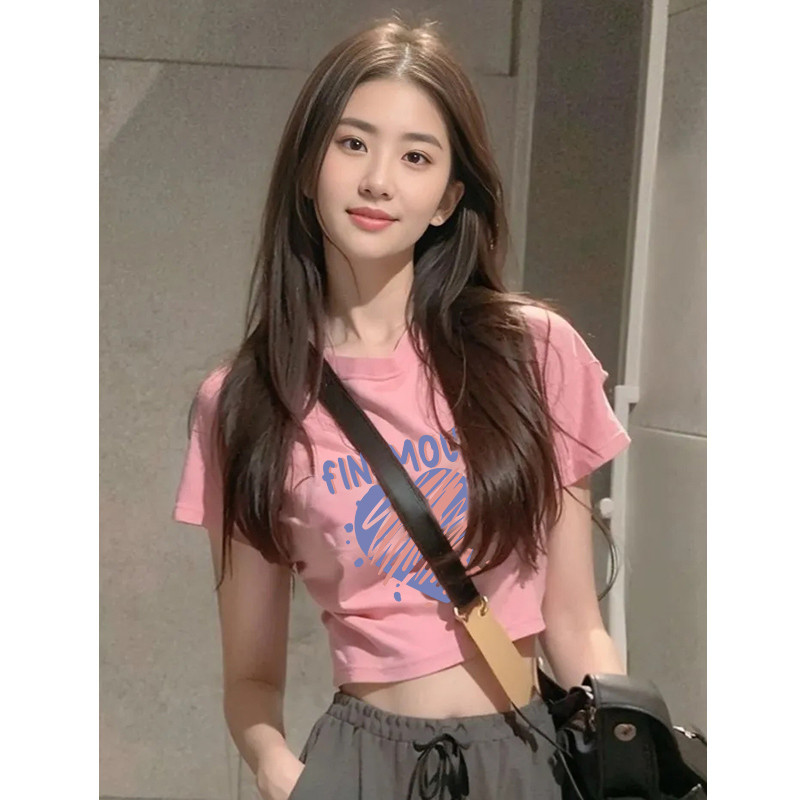 T00950-P35纯棉短款短袖T恤圆领辣妹装,女装T恤,星座617A-2