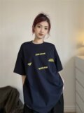 T0921-P25纯棉包边领2025春夏季新款精梳棉休闲圆领纯棉短袖t恤，女装T恤，星座617A-2