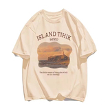 T0325-P25杏色学生短袖t恤女温柔风夏季印花韩版宽松上衣，女装T恤，星座617A-2