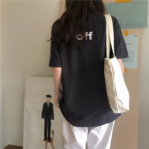 T04-P25白色短袖T恤女夏季2024红宽松洋气学生百搭上衣,萧亚轩穿搭夏天学生图片