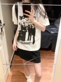 T0208-P25高质量纯棉精梳紧密手感好高品质前印花短袖t恤女，女装T恤，星座617A-2