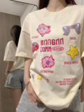 M366-P30新款纯棉短袖t恤女印花男女宽松百搭，女装T恤，星座617A-2