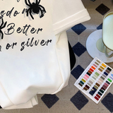 T039-P252024美式复古小众纯棉设计短袖t恤男女款宽松上衣，女装T恤，星座617A-2