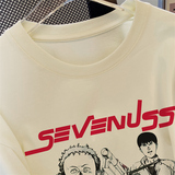 T0262-P25精梳纯棉夏装短袖T恤女宽松韩版男女同款复古人像印花，女装T恤，星座617A-2