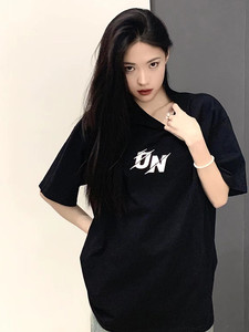 T0919-P25 bf风短袖T恤女韩版学生印花宽松上衣潮图片