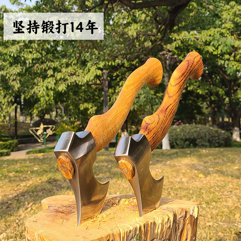 65号锰钢锻打营地斧奥丁户外露营劈柴伐木剁骨开山工斧手斧消防斧