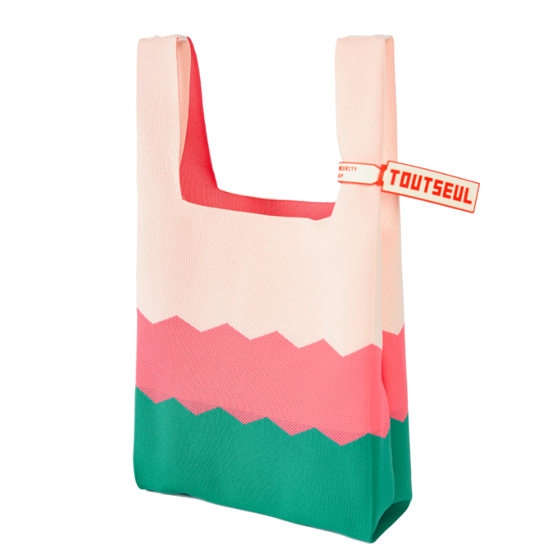 【百补专享】TOUTSEUL读设原创设计针织包百搭三色彩虹包大容量包