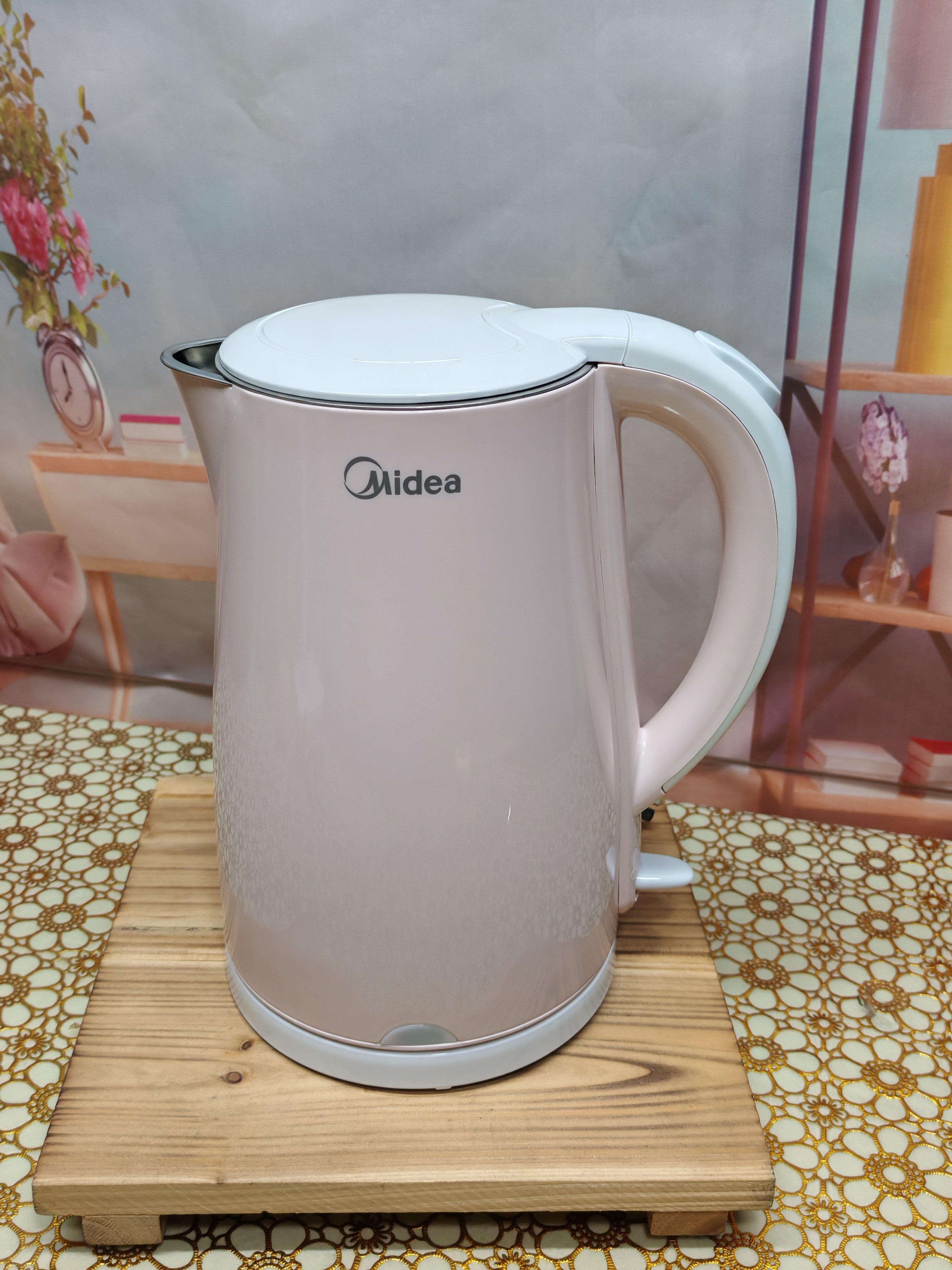 美的电热水壶1.7L食品级304不锈钢家用1500W快速沸腾自动断电烧水