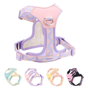 狗狗胸背中小型犬宠物牵引绳背心式白山比熊柯基柴犬泰迪遛狗专用
