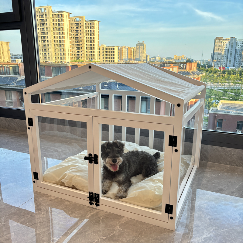 实木狗屋室内小型犬比熊狗窝四季通用狗笼子豪华别墅宠物狗房子