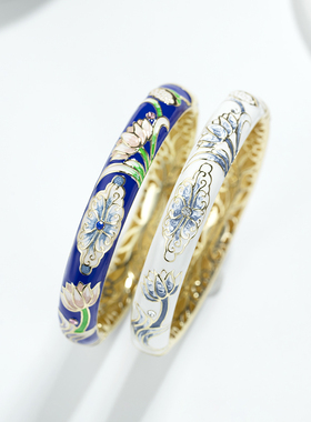 手镯铜胎掐丝景泰蓝气质女珐琅彩
