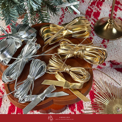 【欢喜物】圣诞金银皮革绳PU皮绳圣诞树礼品装饰DIY蝴蝶结礼物绳