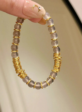 小红书同款新中式复古简约百搭盘缠串珠手串手链轻奢高级感手饰女