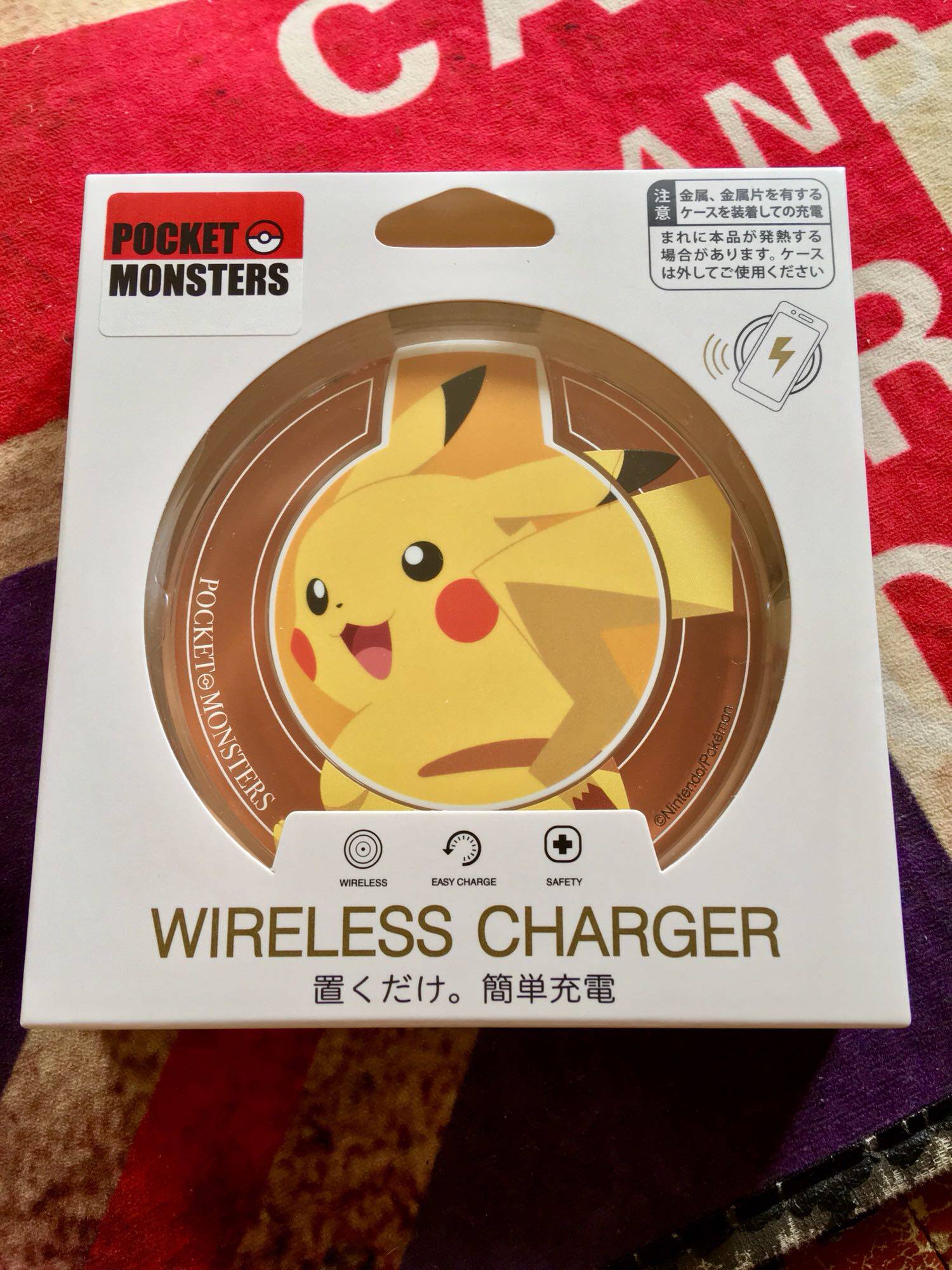 任天堂 口袋妖怪 POCKET MONSTERS iPhone 皮卡丘 原装无线充电器