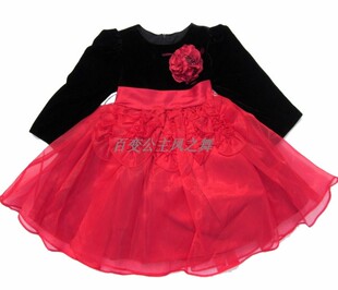 害羞公主春装新款儿童宝宝公主裙女童长袖连衣裙子丝绒蓬蓬裙