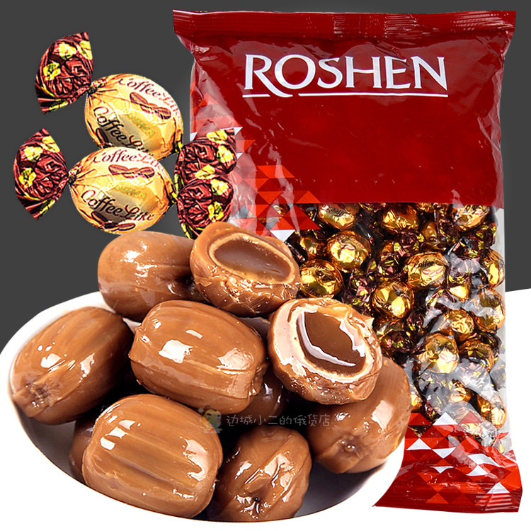 乌克兰进口如胜咖啡味夹心奶糖coffeelike糖果roshen结婚喜糖