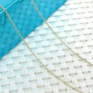 龙虾扣 弹簧扣 9K金真金项链女素金白金黄金闪O链 十字手工DIY