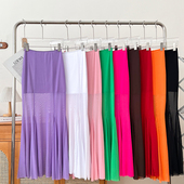 设计感时尚 半身裙包臀裙长裙女 百搭松紧高腰显瘦鱼尾荷叶边中长款