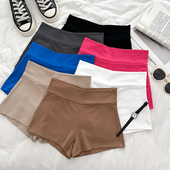 百搭纯色松紧高腰显瘦紧身短裤 新款 内搭打底裤 女夏季 热裤 欧美时尚