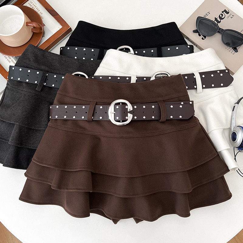 毛呢半身裙蛋糕裙短裙蓬蓬裙