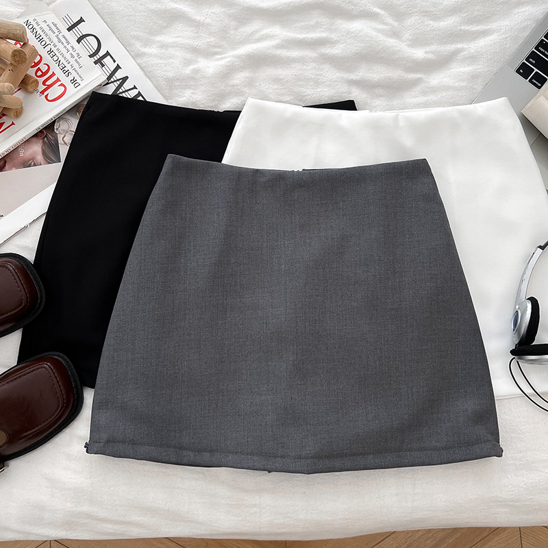 设计感时尚百搭两侧开叉高腰显瘦西装半身裙防走光短裙包臀裙女,女装/女士精品,半身裙,淘宝优惠券,粉丝福利购,淘宝优惠卷