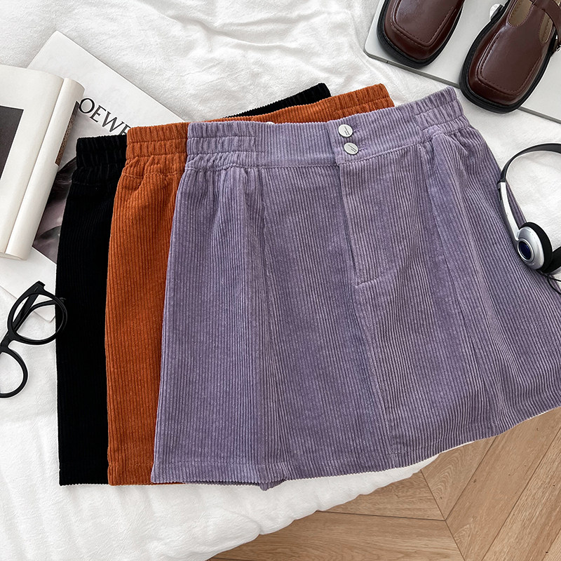 时尚灯芯绒两粒扣松紧高腰显瘦半身裙防走光短裙包臀裙女秋冬新款,女装/女士精品,半身裙,淘宝优惠券,粉丝福利购,淘宝优惠卷