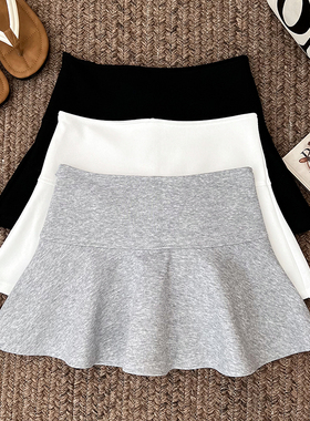 时尚减龄百搭高腰显瘦半身裙蓬蓬裙防走光短裙a字裙伞裙女夏季