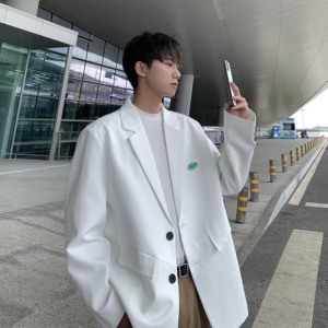 休闲西服男春秋季ins潮宽松dk制服痞帅小西装外套大码F156-P95图片