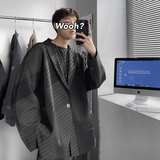 春装新款西服男生雅痞帅气小西装潮流宽松休闲单西外套F10-P80，男装西服套装，电商A152