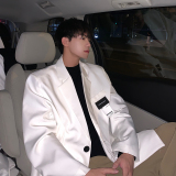 oversize黑色西装外套男春季加大码潮宽松休闲痞帅小西服F120-P95，男装西服套装，电商A152