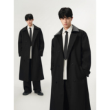 无影墙秋冬新款中长款系带风衣外套韩版宽松大衣大码F321-P118，男装风衣，电商A152