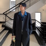 2025秋季新款韩版小西装外套oversize痞帅男士休闲西服F177-P95，男装西服套装，电商A152