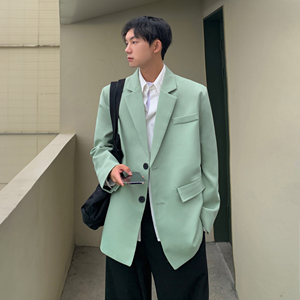 休闲西服男春秋季ins潮宽松dk制服痞帅小西装外套大码F130-P95图片