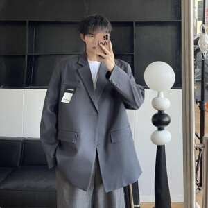 西服外套男休闲宽松oversizeins港风潮流百搭上衣小西装XF120-P95图片