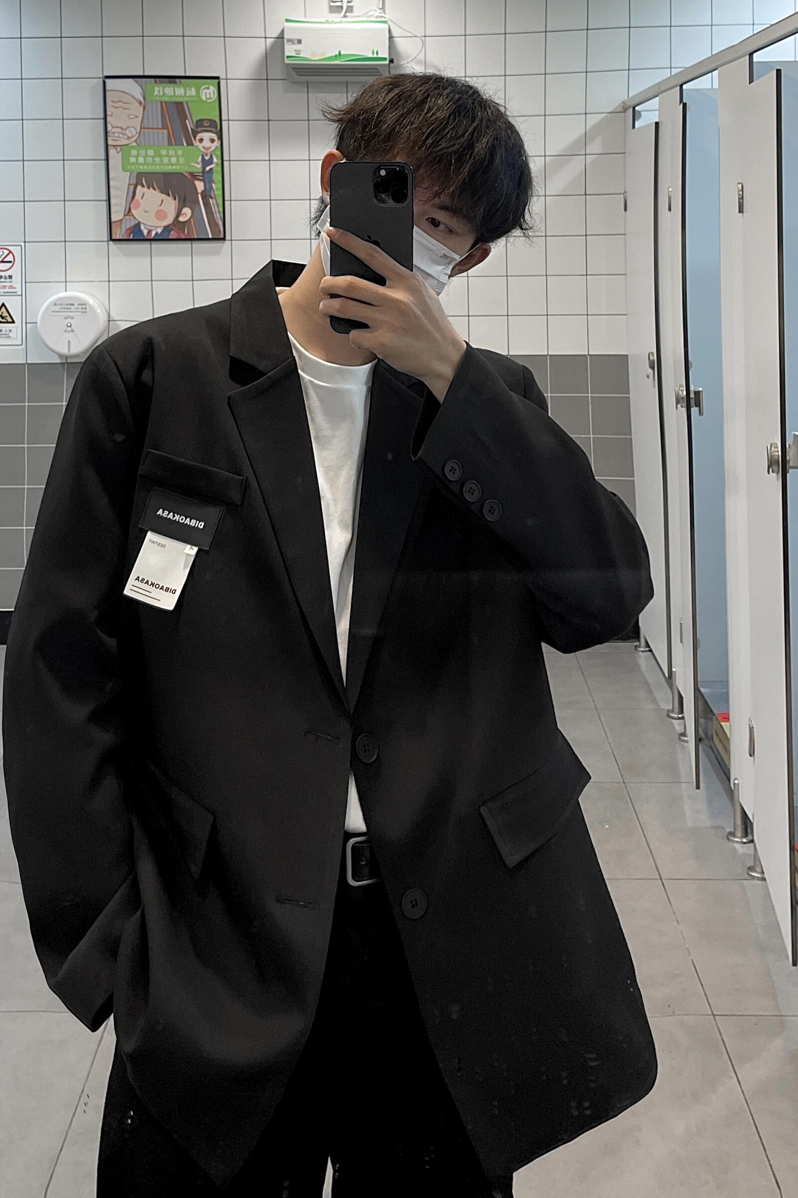 西服外套男休闲宽松oversizeins港风潮流百搭上衣小西装XF120-P95,男装西服套装,电商A152