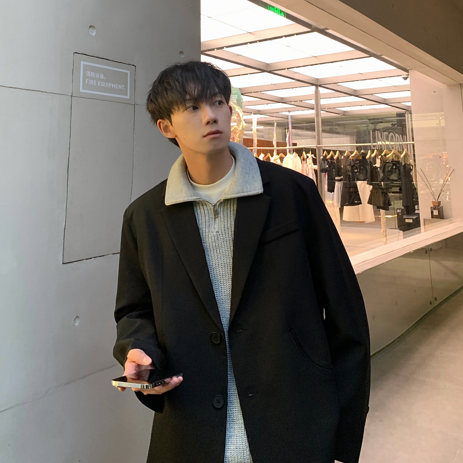 ins休闲西服男韩版痞帅气小西装上衣港风单西外套dk制服F106P95,男装西服套装,电商A152