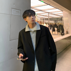 ins休闲西服男韩版痞帅气小西装上衣港风单西外套dk制服F106 P95图片