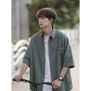 宽松港风CS102 直播款 P45控58 衬衫 高品质男生短袖 5XL