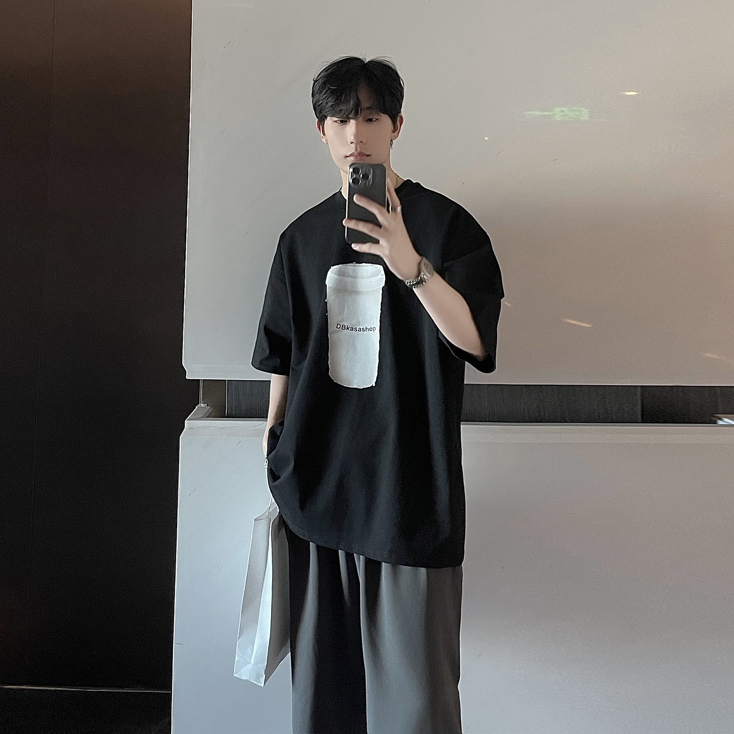 TX35-特P25控382025夏季新款韩版宽松圆领短袖t恤印花T恤潮流,男装T恤,电商A152