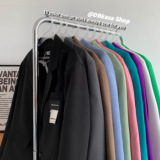 白色外套男高级感炸街西装男oversize港风休闲小西服大码F120-P95，男装西服套装，电商A152