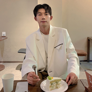 西装外套男春秋ins潮痞帅高级感男装oversize猎装西服F172-P95图片