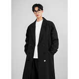 直播款2025春装新款双排扣男士中长款过膝风衣双排扣F380-P118，男装风衣，电商A152